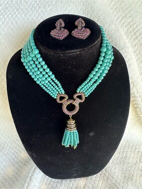 Heidi Daus necklace and earrings, bracelet combo